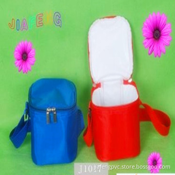 Green and Blue 420D Cooler Bag for Canned Drinks